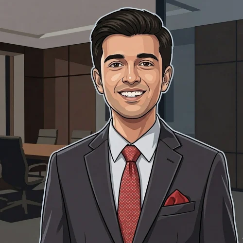 Illustrated portrait of Adam, Partner, Technology & Architecture