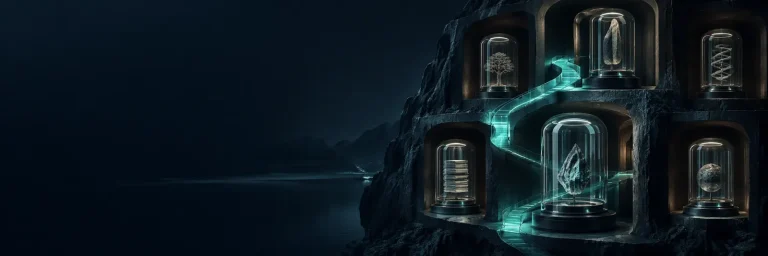Independent archival capsules protected in separate chambers with a defined recovery route