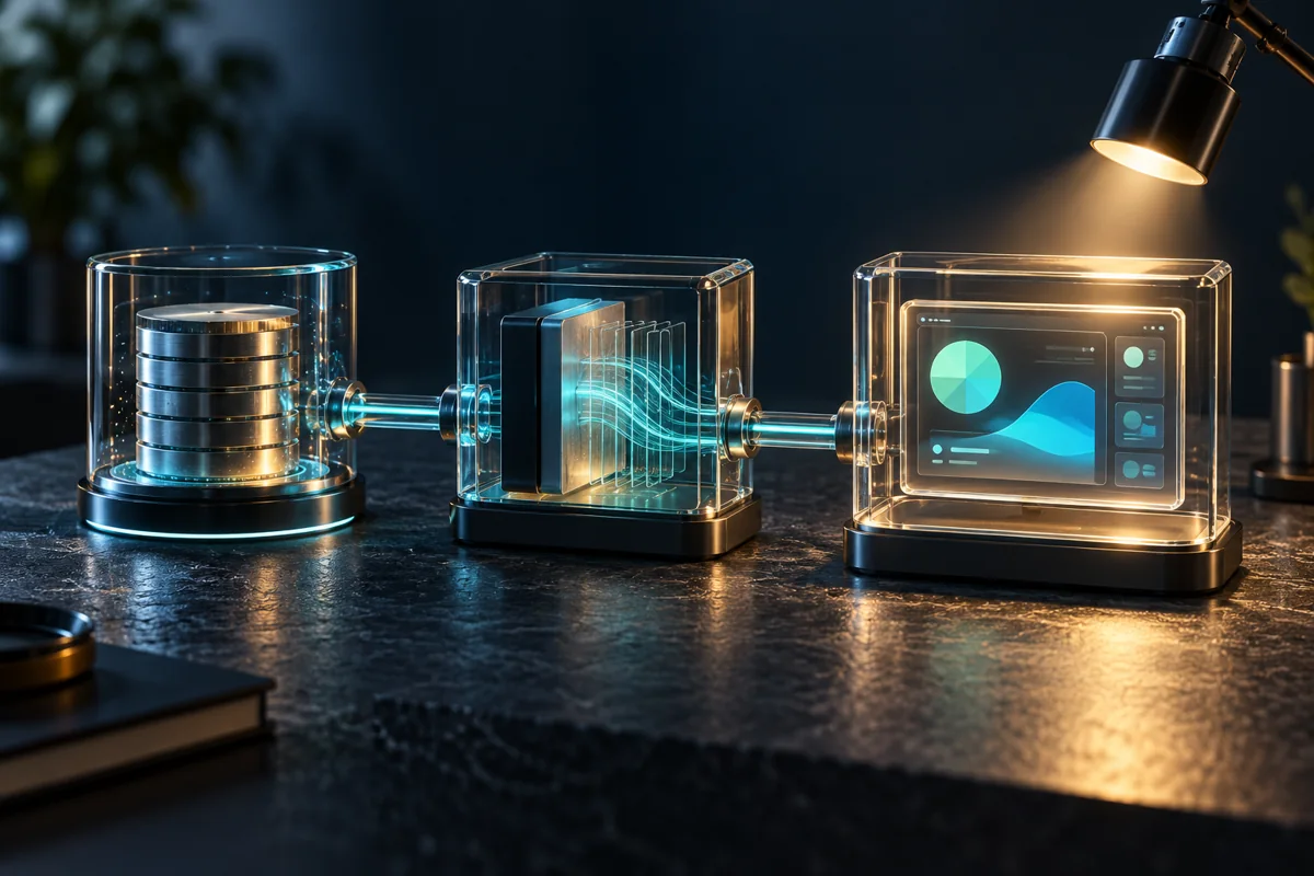 Connected archive, secure access gateway and application representing validation of a restored business service